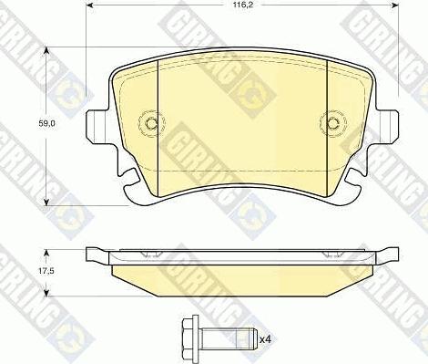 Girling 6115161 - Set placute frana,frana disc aaoparts.ro