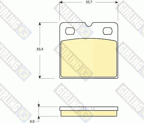 Girling 6116419 - Set placute de frana,frana de parcare cu disc aaoparts.ro