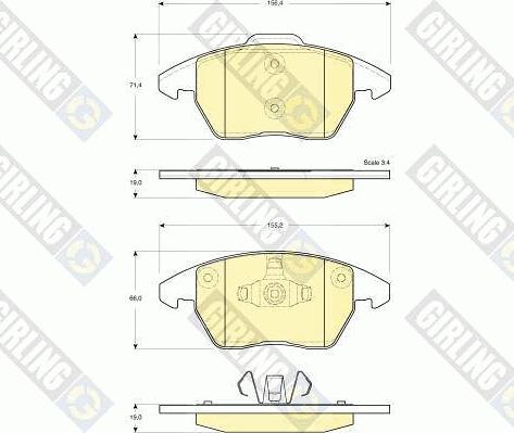 Girling 6116052 - Set placute frana,frana disc aaoparts.ro