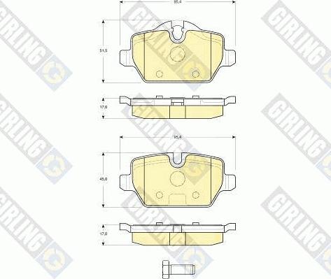 Girling 6116121 - Set placute frana,frana disc aaoparts.ro