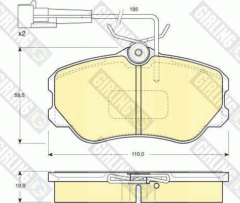 Girling 6110951 - Set placute frana,frana disc aaoparts.ro