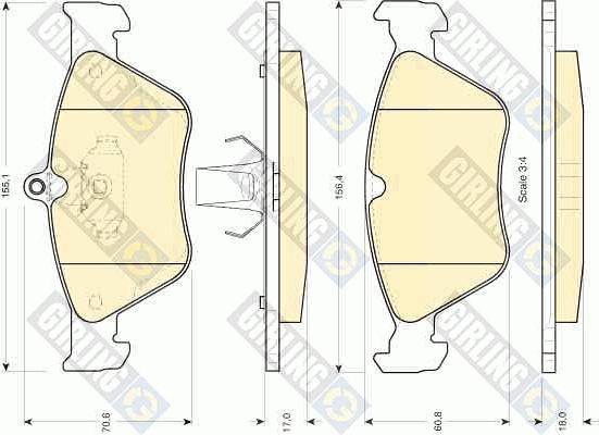 Girling 6111662 - Set placute frana,frana disc aaoparts.ro