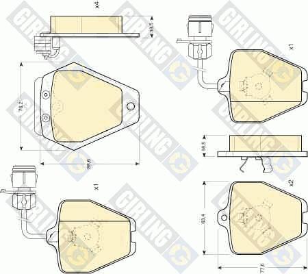 Girling 6111621 - Set placute frana,frana disc aaoparts.ro