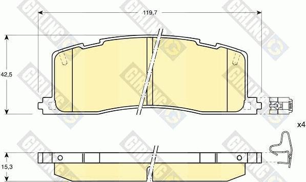 Girling 6111389 - Set placute frana,frana disc aaoparts.ro