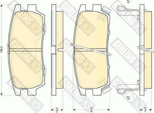 Girling 6111279 - Set placute frana,frana disc aaoparts.ro