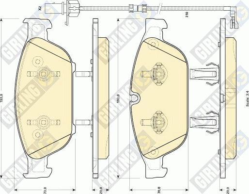 Girling 6118972 - Set placute frana,frana disc aaoparts.ro