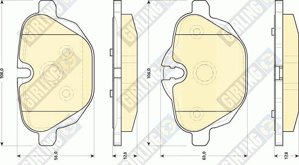 Girling 6118404 - Set placute frana,frana disc aaoparts.ro