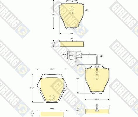 Girling 6113711 - Set placute frana,frana disc aaoparts.ro