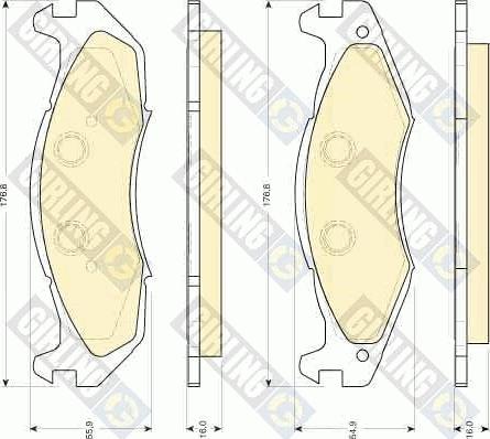 Girling 6112075 - Set placute frana,frana disc aaoparts.ro