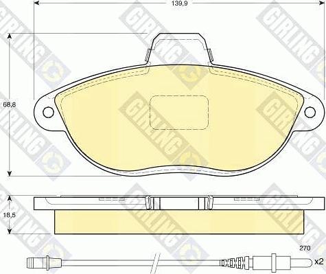 Girling 6112163 - Set placute frana,frana disc aaoparts.ro