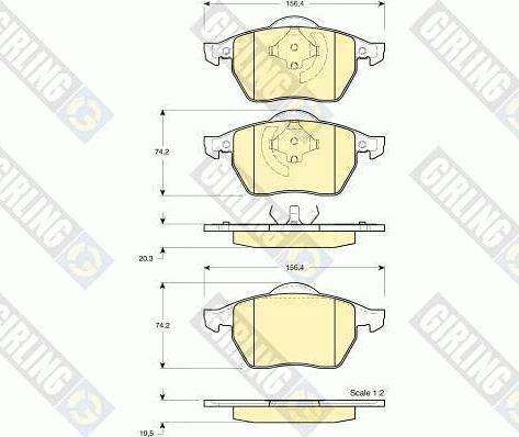 Girling 6112752 - Set placute frana,frana disc aaoparts.ro