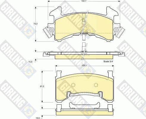 Girling 6112723 - Set placute frana,frana disc aaoparts.ro