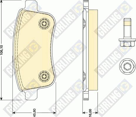 Girling 6117911 - Set placute frana,frana disc aaoparts.ro