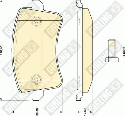 Girling 6117651 - Set placute frana,frana disc aaoparts.ro