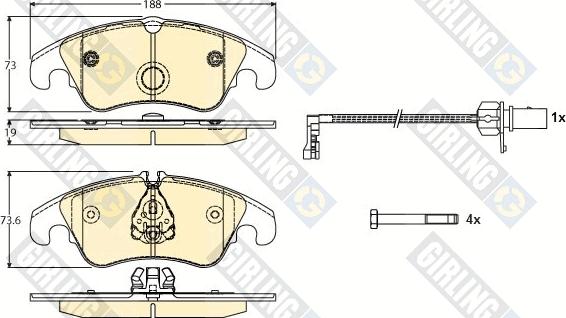 Girling 6117681 - Set placute frana,frana disc aaoparts.ro