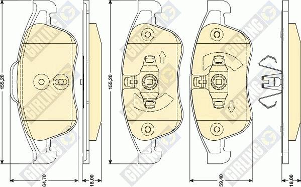 Girling 6117892 - Set placute frana,frana disc aaoparts.ro
