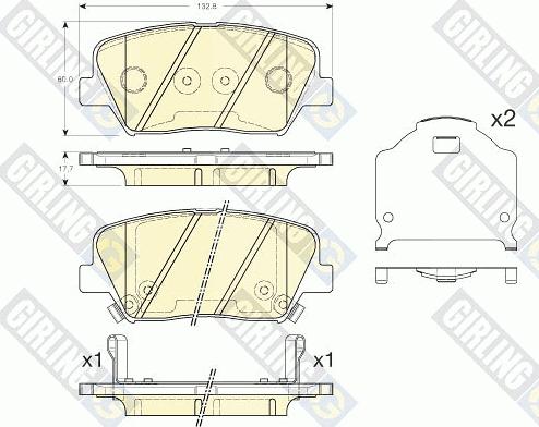 Girling 6135495 - Set placute frana,frana disc aaoparts.ro
