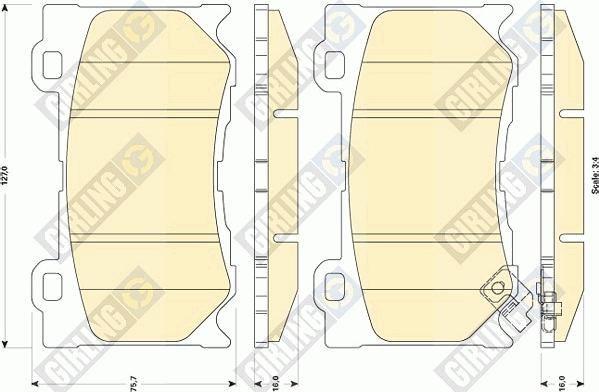 Girling 6135059 - Set placute frana,frana disc aaoparts.ro