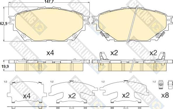 Girling 6136116 - Set placute frana,frana disc aaoparts.ro