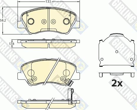 Girling 6136306 - Set placute frana,frana disc aaoparts.ro