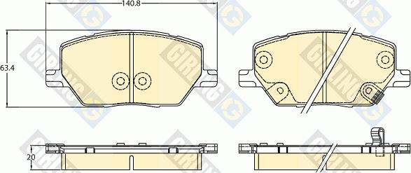 Girling 6136296 - Set placute frana,frana disc aaoparts.ro
