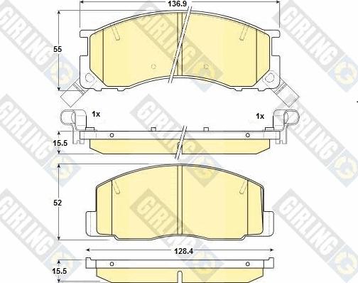 Girling 6130869 - Set placute frana,frana disc aaoparts.ro