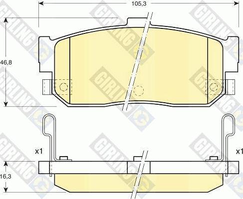 Girling 6131819 - Set placute frana,frana disc aaoparts.ro