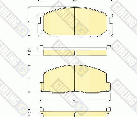 Girling 6131309 - Set placute frana,frana disc aaoparts.ro