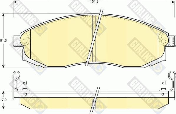 Girling 6131249 - Set placute frana,frana disc aaoparts.ro