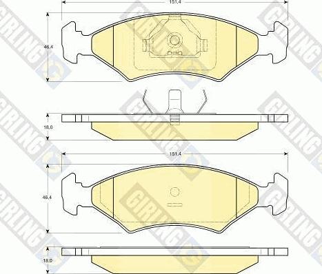 Girling 6131782 - Set placute frana,frana disc aaoparts.ro