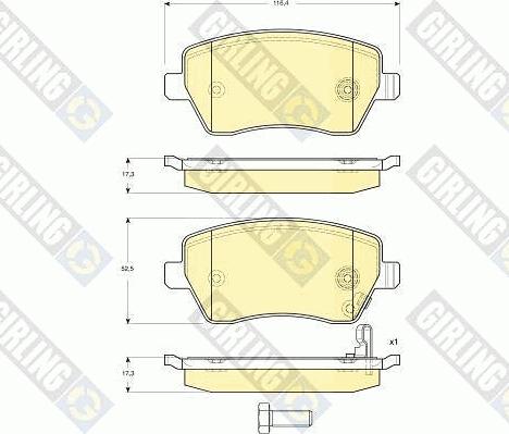 Girling 6133961 - Set placute frana,frana disc aaoparts.ro