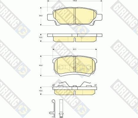 Girling 6133419 - Set placute frana,frana disc aaoparts.ro