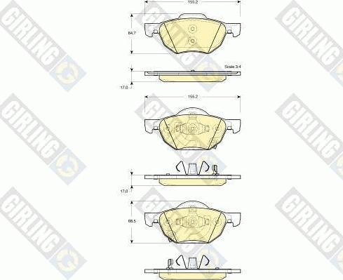 Girling 6133559 - Set placute frana,frana disc aaoparts.ro
