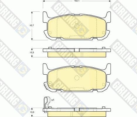 Girling 6133189 - Set placute frana,frana disc aaoparts.ro