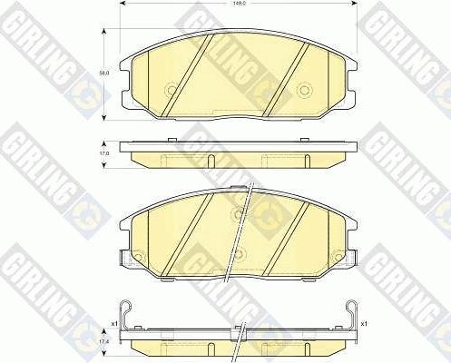 Girling 6132979 - Set placute frana,frana disc aaoparts.ro
