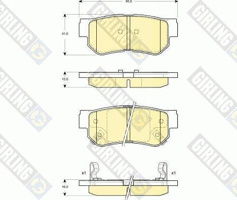 Girling 6132849 - Set placute frana,frana disc aaoparts.ro