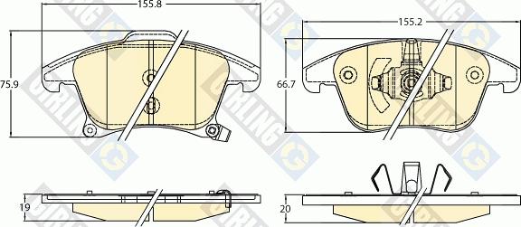Girling 6120922 - Set placute frana,frana disc aaoparts.ro