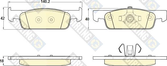Girling 6120162 - Set placute frana,frana disc aaoparts.ro