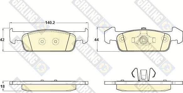 Girling 6120182 - Set placute frana,frana disc aaoparts.ro