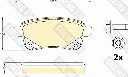 Girling 6120821 - Set placute frana,frana disc aaoparts.ro