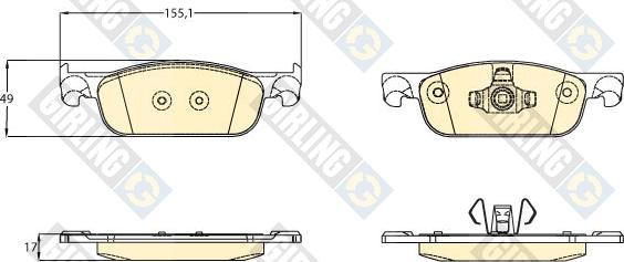 Girling 6121572 - Set placute frana,frana disc aaoparts.ro