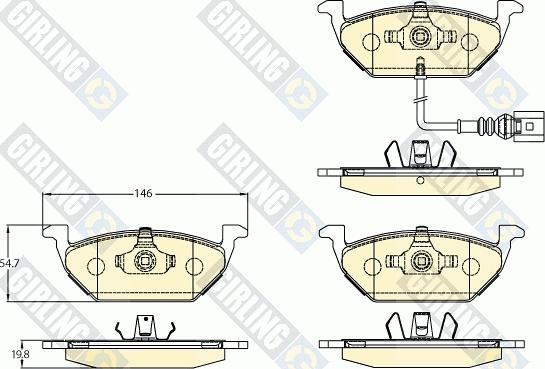 Girling 6121082 - Set placute frana,frana disc aaoparts.ro