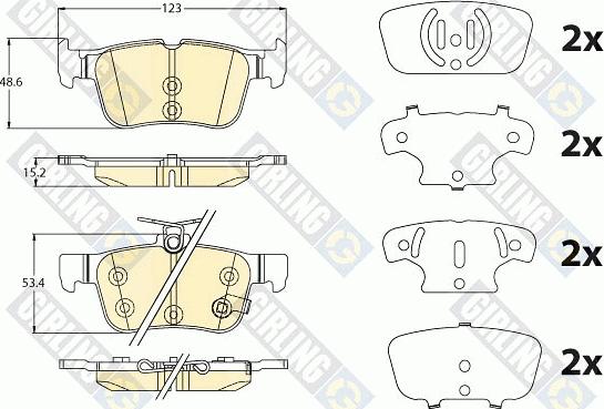 Girling 6121152 - Set placute frana,frana disc aaoparts.ro