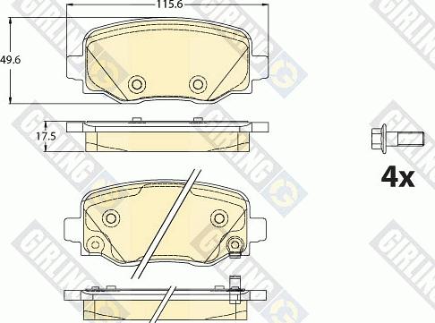 Girling 6121161 - Set placute frana,frana disc aaoparts.ro