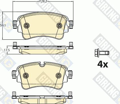 Girling 6121321 - Set placute frana,frana disc aaoparts.ro
