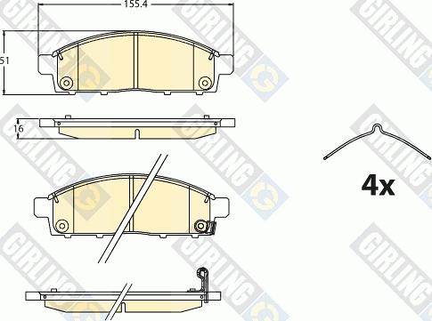 Girling 6121246 - Set placute frana,frana disc aaoparts.ro