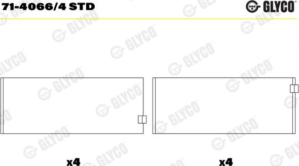 Glyco 71-4066/4 STD - Cuzineti biela aaoparts.ro