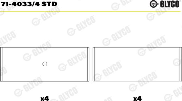 Glyco 71-4033/4 STD - Cuzineti biela aaoparts.ro