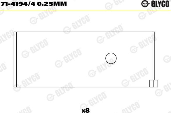 Glyco 71-4194/4 0.25mm - Cuzineti biela aaoparts.ro