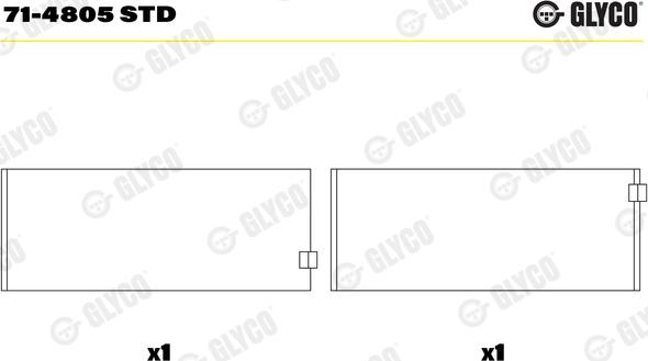 Glyco 71-4805 STD - Cuzineti biela aaoparts.ro